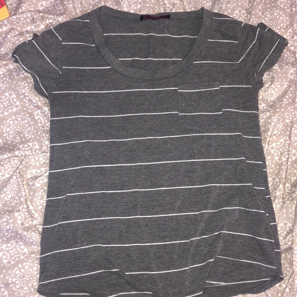 Striped gray shirt